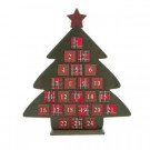 Glitzhome 22 in. H Wooden Count Down Calender Tree with Drawer-1121004393 303126452