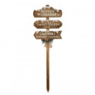 Glitzhome 36 in. H Wooden Sign Yard Stake-1106004404 303126477