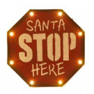 Glitzhome Marquee Santa STOP Sign-1107004145 303126448