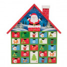 Glitzhome Wooden House Count Down Calendar Decor with Drawer-1121003491 303126454