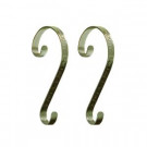 Haute Decor Antique Brass Embossed Holly Stocking Scrolls Stocking Holders (2-Pack)-SS0221 300901625