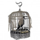 Home Accents Holiday 10 in. Animated Talking Raven in Cage with LED Illumination-7346-13920 301148447