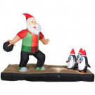 Home Accents Holiday 10.5 ft. Inflatable Santa Bowling Scene Airblown-36807 301685021