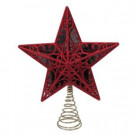Home Accents Holiday 11.25 in. Red Star Tree Topper-16734207 301809701