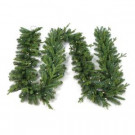 Home Accents Holiday 12 ft. Pre-Lit Norway Garland with Battery Operated Warm White LED Light-SEYI710009TH4 301683295