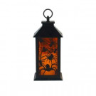 Home Accents Holiday 12 in. LED Plastic Lantern Spiders-RLD0037B 301234768