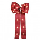 Home Accents Holiday 12 in. Red Burlap Bow-BP02-6R024-A1 206951340