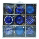 Home Accents Holiday 130 mm Ornament Set in Blue Silver (9-Count)-C-16916 D 301575262