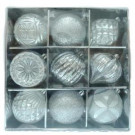 Home Accents Holiday 130 mm Ornament Set in Silver (9-Count)-C-16916 B 301577434
