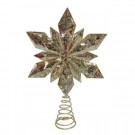 Home Accents Holiday 13.25 in. Gold Snowflake Tree Topper-16734198B 301809697