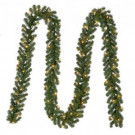 Home Accents Holiday 18 ft. Pre-Lit Kingston Garland with Clear Lights-GTI0M2X36C01 301574632