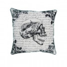 Home Accents Holiday 18 in. x 18 in. Skull Print Pillow-THD-HW006 301217007