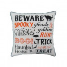 Home Accents Holiday 18 in. x 18 in. Spooky Words Print Pillow-THD-HW011 301217010