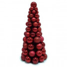 Home Accents Holiday 18 in. Shatterproof Ornament Cone Tree in Red-B-172042 C 301579233