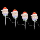 Home Accents Holiday 18 in. Smiling Santa Pathway Markers with Color Changing LED Illumination-6201-18425HDD 206963272