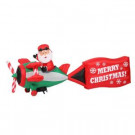Home Accents Holiday 19 ft. Inflatable Airblown Santa on Airplane-39602 301719942