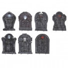 Home Accents Holiday 20 in. LED Illuminated Halloween Graveyard Tombstone Assortment (Set of 2)-7399-20558 301148796