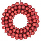 Home Accents Holiday 20 in. Shatterproof Ornament Wreath in Red-B-175025 C 301575516