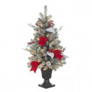 Home Accents Holiday 32 in. Pre-Lit Snowy Artificial Tree with 35 Clear UL Lights-2321780HD 206771250
