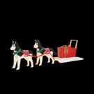 Home Accents Holiday 36 in. LED Lighted Fuzzy Dog and 46 in. LED Lighted Sled-TY156-1614-2 206963216