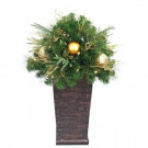 Home Accents Holiday 36 in. Valenzia Artificial Topiary with Resin Pot and 50 Battery-Operated LED Lights-BOWOTHD1605THD 206771214