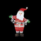 Home Accents Holiday 37 in. LED Lighted Acrylic Santa with "HO HO HO" Sign-TY448-1611 206954391