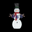 Home Accents Holiday 37 in. LED Lighted Cool White Acrylic Snowman Holding Snowflake String-TY447-1611 206954394