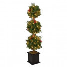 Home Accents Holiday 4 ft. Pre-Lit Winslow Fir Artificial Christmas Potted Tree with Clear Lights-TP40P4598C00 301574885