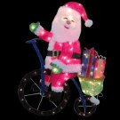Home Accents Holiday 42 in. 100-Light Tinsel Santa on Bike-TY328-1414 205152644