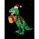 Home Accents Holiday 42 in. Animated Tinsel Dinosaur with Present-TY476-1214 203266321