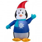 Home Accents Holiday 42 in. Inflatable Airblown Outdoor Penguin in Sweater-39414 301809688