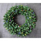 Home Accents Holiday 48 in. LED Pre-Lit Artificial Christmas Wreath with Micro-Style Pure White and C7 Multi-Color Lights-4723173-30HO1 301728413