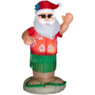 Home Accents Holiday 6 ft. Inflatable Animated Airblown Santa Dances the Hula-86105 301809696