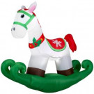 Home Accents Holiday 6 ft. Inflatable Lighted Airblown Rocking Horse-11610 301694174