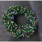 Home Accents Holiday 60 in. LED Pre-Lit Artificial Christmas Wreath with Micro-Style Pure White and C9 Multi-Color Lights-4723262-30HO1 301728418