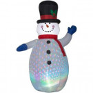 Home Accents Holiday 6.5 ft. Inflatable Airblown Color Flash Snowman with Red and White Scarf (RGB)-11993 301693600