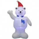 Home Accents Holiday 6.5 ft. Inflatable Airblown Polar Bear-110847 301693723