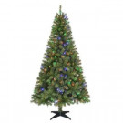 Home Accents Holiday 6.5 ft. Pre-Lit LED Greenville Spruce Artificial Christmas Tree with Multi Lights-TG66M2V36P07 301197152