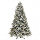 Home Accents Holiday 7.5 ft. Pre-Lit LED Flocked Mixed Pine Tree with 500 Warm White Lights-2397120HDC 301684566