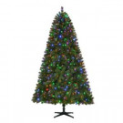 Home Accents Holiday 7.5 ft. Pre-Lit LED Wesley Artificial Christmas Tree with Color Changing Lights-TG76M3W89D17 301197154