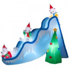 Home Accents Holiday 9 ft. Inflatable Lighted Airblown Polar Bears on Slide Scene-16145 301683397