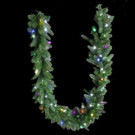 Home Accents Holiday 9 ft. LED Pre-Lit Royal Grand Spruce Artificial Garland with Pure White and Multi Lights-4824106-30HO1 301728415