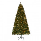 Home Accents Holiday 9 ft. Pre-Lit LED Wesley Spruce Artificial Christmas Tree with Color Changing Lights-TG90M3P07D09 301197249