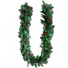 Home Accents Holiday 9 ft. Royal Grand Spruce Artificial Garland With Red/Green/Pure White Lights-4824106-C29HO1 301729294