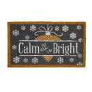 Home Accents Holiday Calm and Bright 17 in. x 29 in. Coir and Vinyl Door Mat-519865 206993463