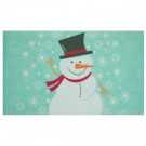 Home Accents Holiday Elegant Entry Waving Snowman 18 in. x 30 in. Holiday Door Mat-564421 301747783