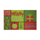 Home Accents Holiday Merriest Christmas 18 in. x 30 in. Recycled Rubber Holiday Mat-565299 301747773