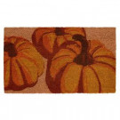 Home Accents Holiday Pumpkin Trio 17 in. x 29 in. Coir Door Mat-519476 206979362