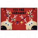 Home Accents Holiday Reindeer Tis the Season 18 in. x 30 in. Printed Holiday Mat-564391 301747529