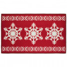 Home Accents Holiday Snowflake Sweater 18 in. x 30 in. Printed Holiday Mat-564414 301747766